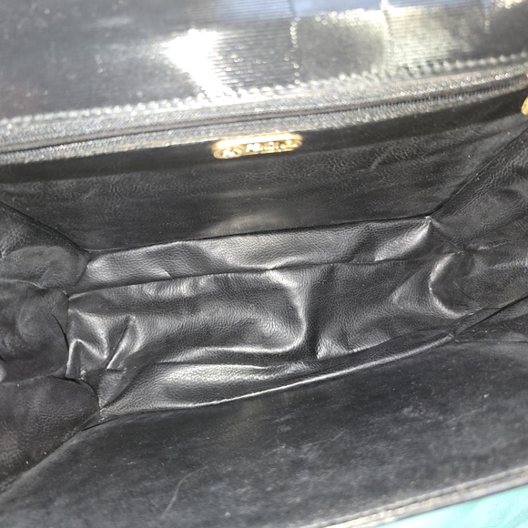 Vintage Unique Fendi Black Crossbody Bag with Geometric Pattern - Picture 11 of 14